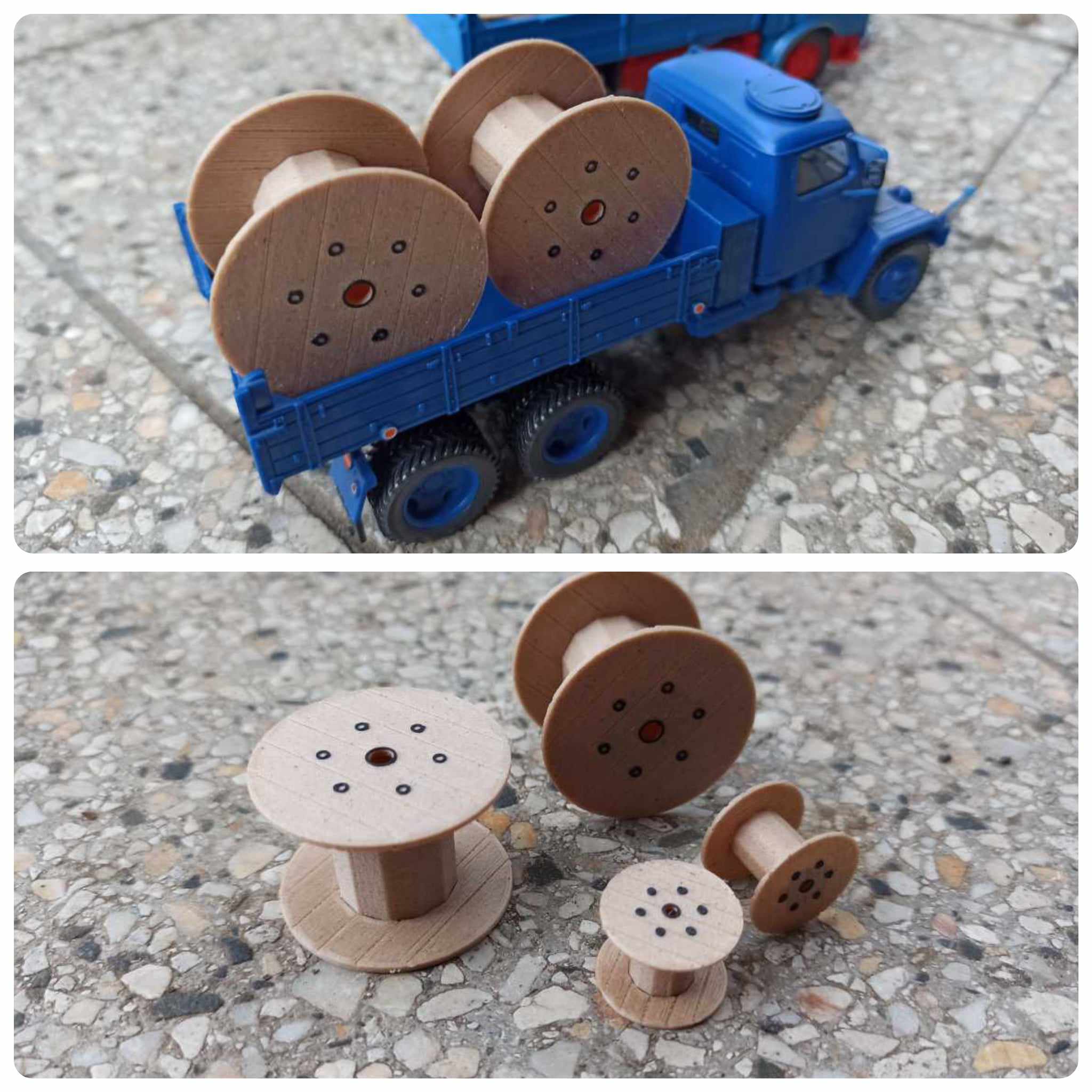 Velká dřevěná cívka 1:43
